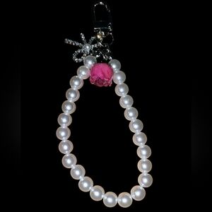 Hand Crafted Acrylic Pearl Bag Charm/Key Chain